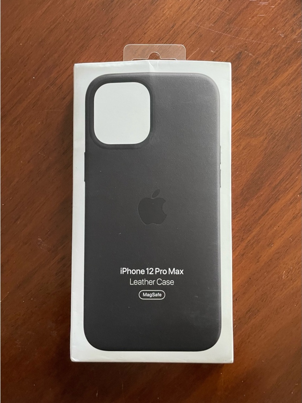 NIB Apple iPhone 12 Pro Max Leather Case - Charcoal Black